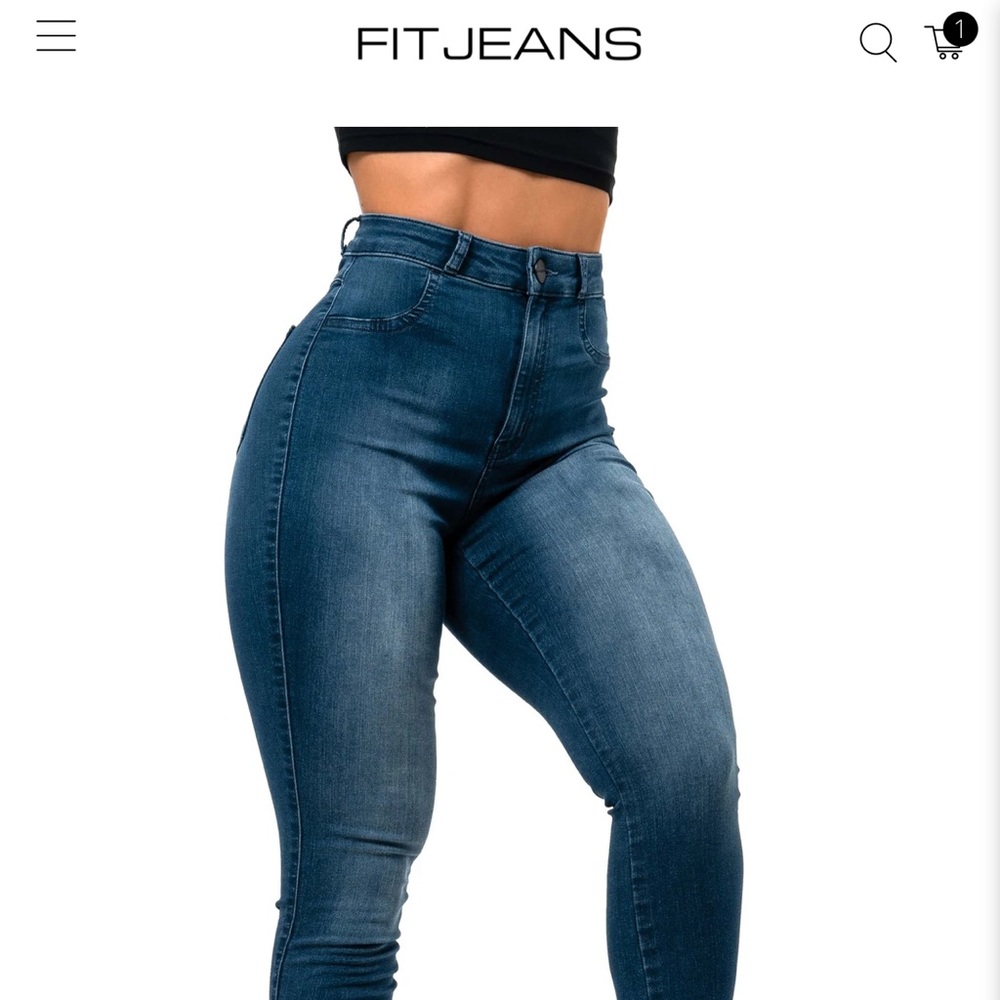 Womens Contour V2 High Waisted Fitjeans - Azure Blue